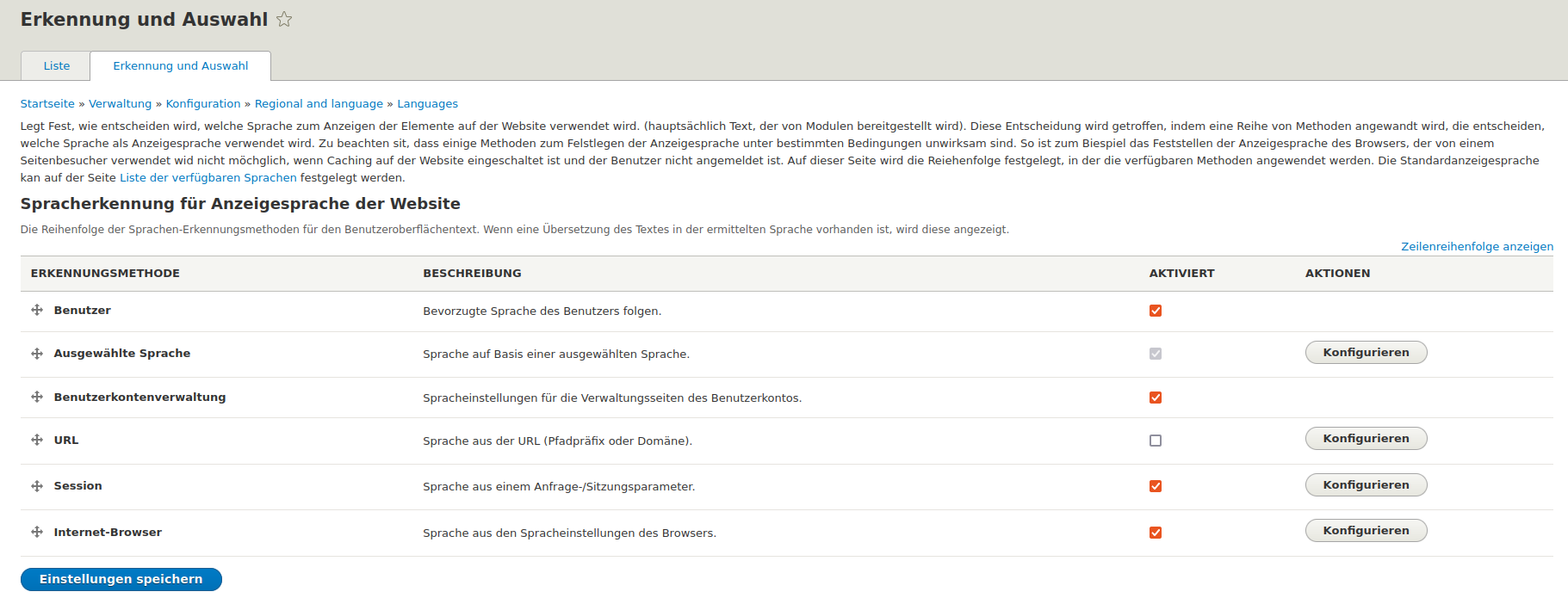 Screenshot CiviCRM Auswahlkriterien